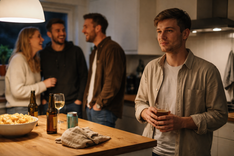 Jeg stod midt i vennegruppen og følte mig som praktikant