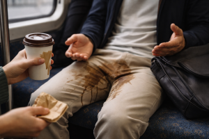 Jeg væltede min latte i skødet på en fremmed - her er nødplanen